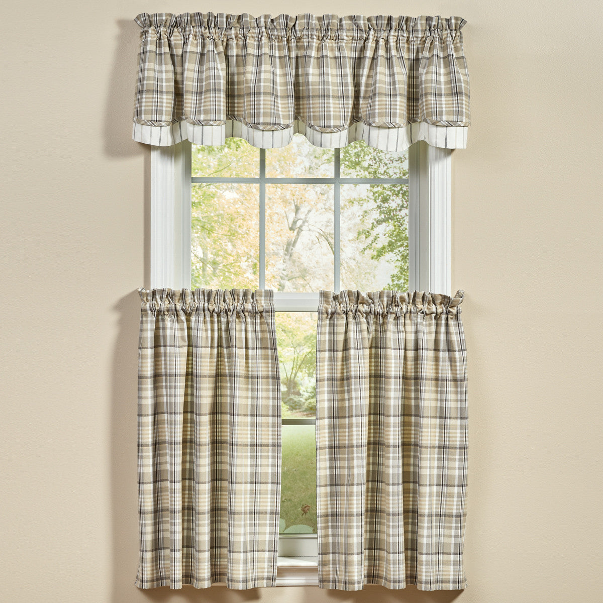 Murray Lined Layered Valance 16" L Set of 2 Park Designs - The Fox Decor