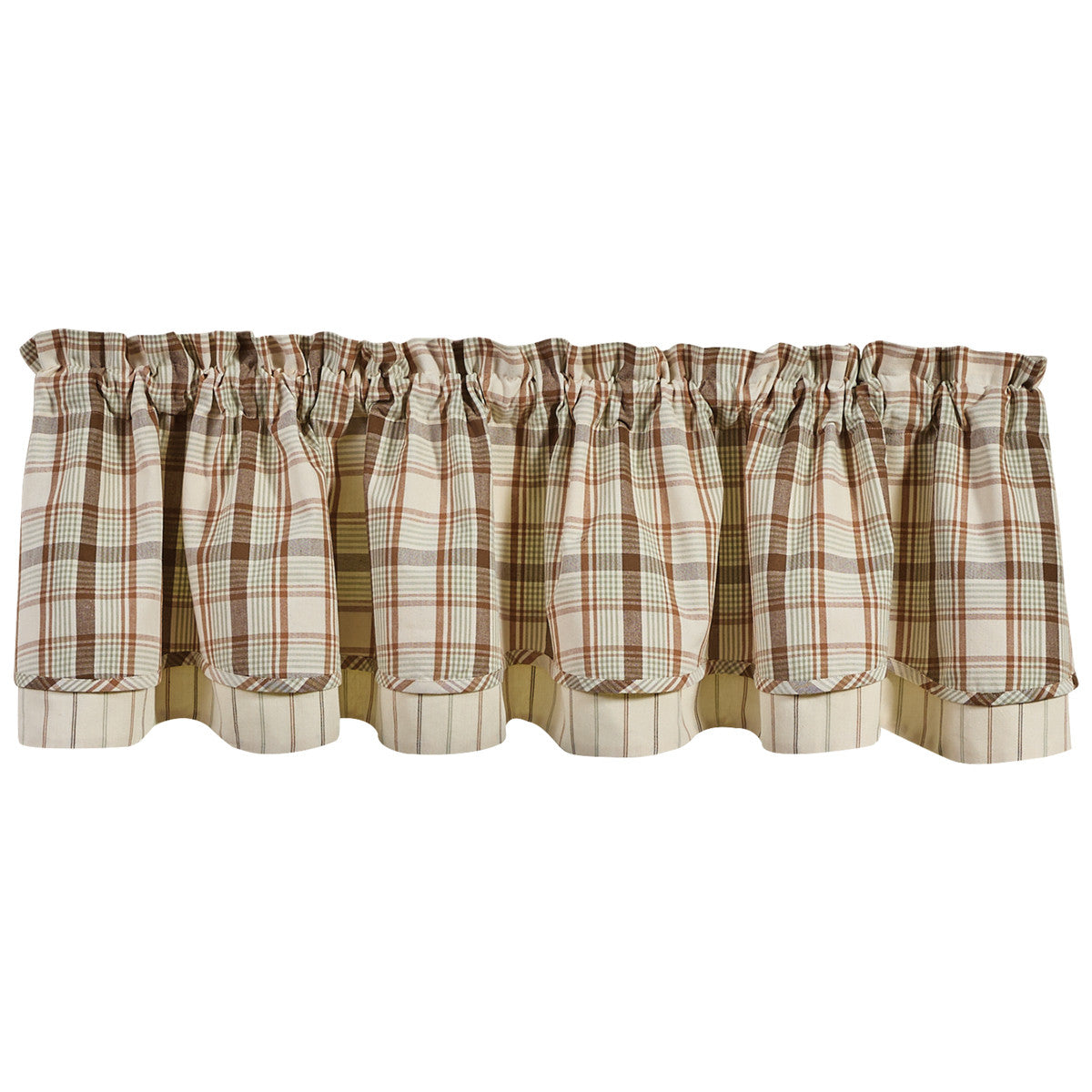 Edgewood Lined Layered Valance 16" L Set of 2 Park Designs - The Fox Decor