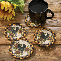 Henny Penny Printed Braided Coasters Set of 4 Park Designs - The Fox Decor