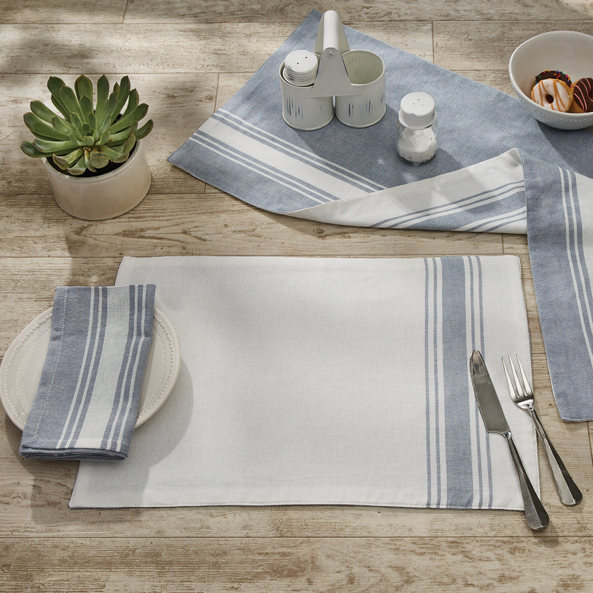 Aurora Stripe Table Runner 36"L Set of 2 Park Designs - The Fox Decor