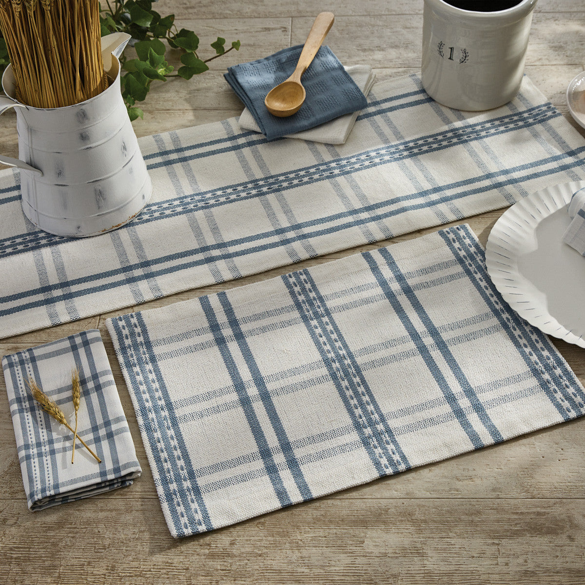 French Farmhouse Table Runner 36"L Set of 2 Park Designs - The Fox Decor