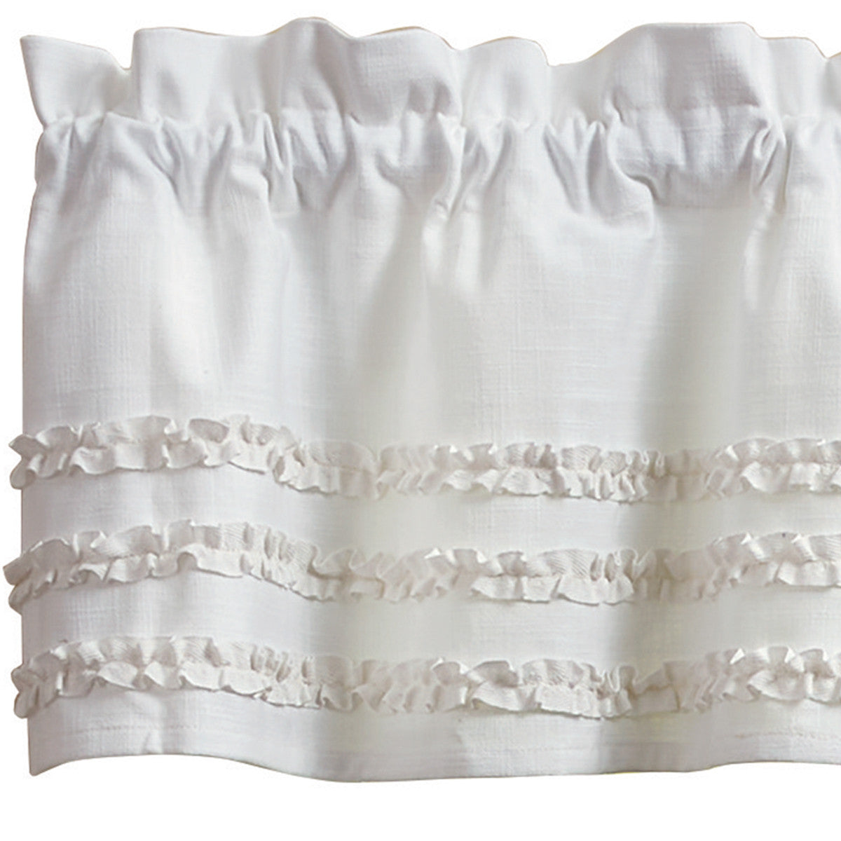 Colette Ruffle Valance 14"L Set of 2 Park Designs - The Fox Decor