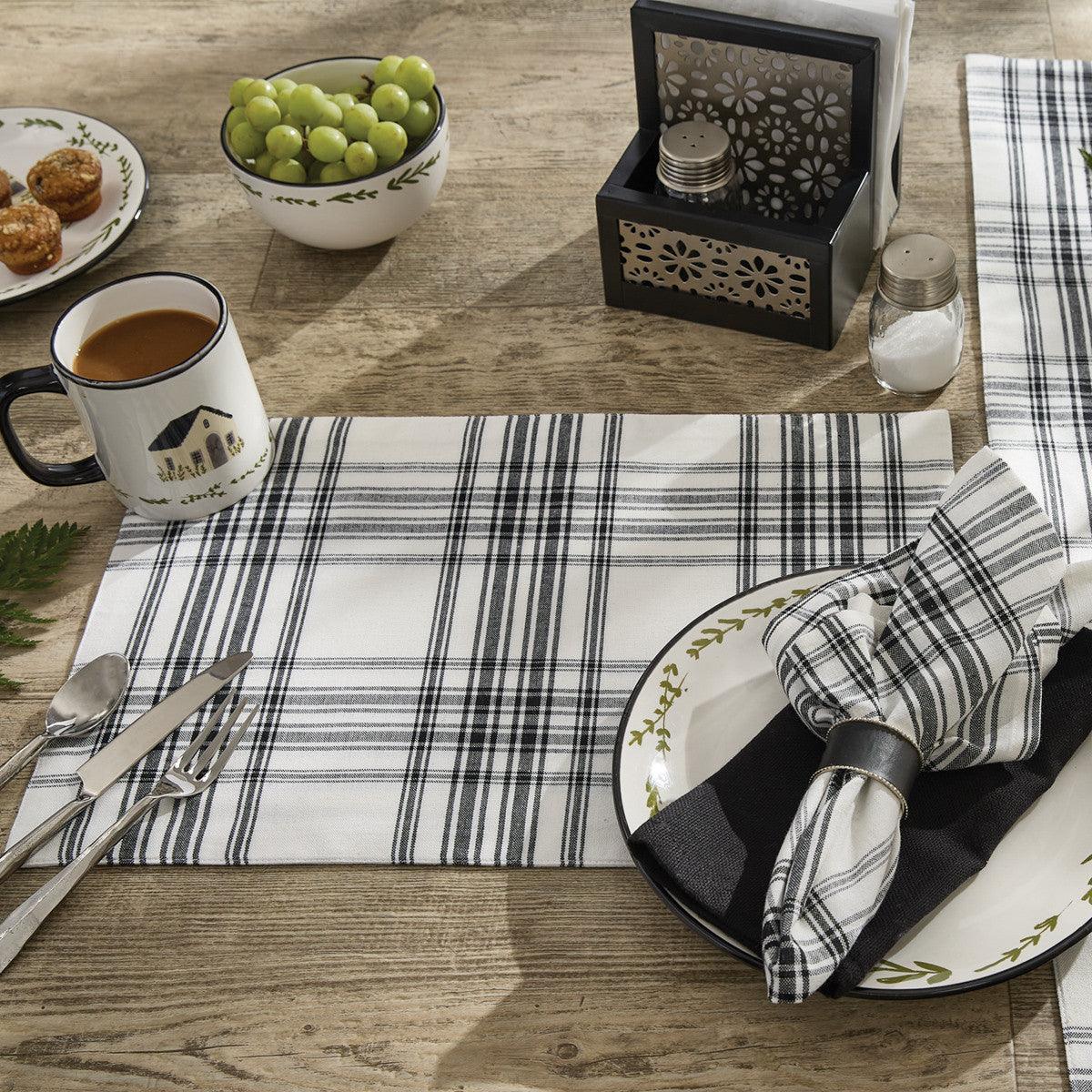 Onyx And Ivory Placemat Set of 12 Park Designs - The Fox Decor