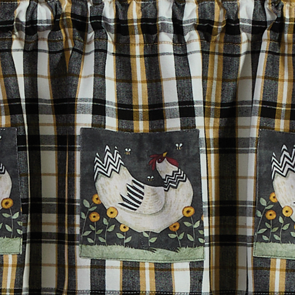 My Little White Hen Decorative Valance 14" L Set of 2 Park Designs - The Fox Decor