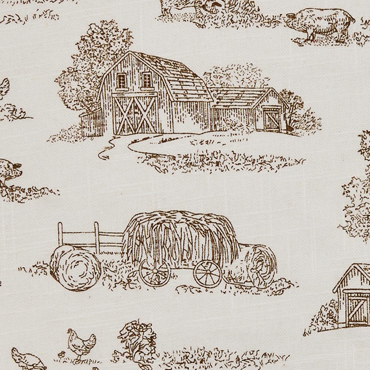 Down On The Farm Toile Placemats - Set of 12 Park Designs - The Fox Decor