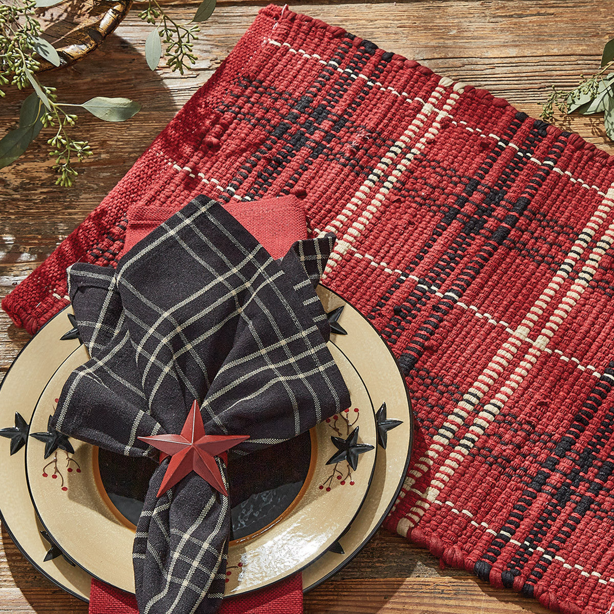 Farmhouse Star Table Runner-Chindi 54" L Set of 2 Park Designs - The Fox Decor