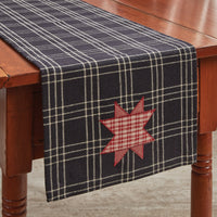 Farmhouse Star Appliqued Table Runner 54