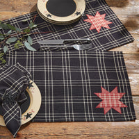 Farmhouse Star Appliqued Table Runner 54