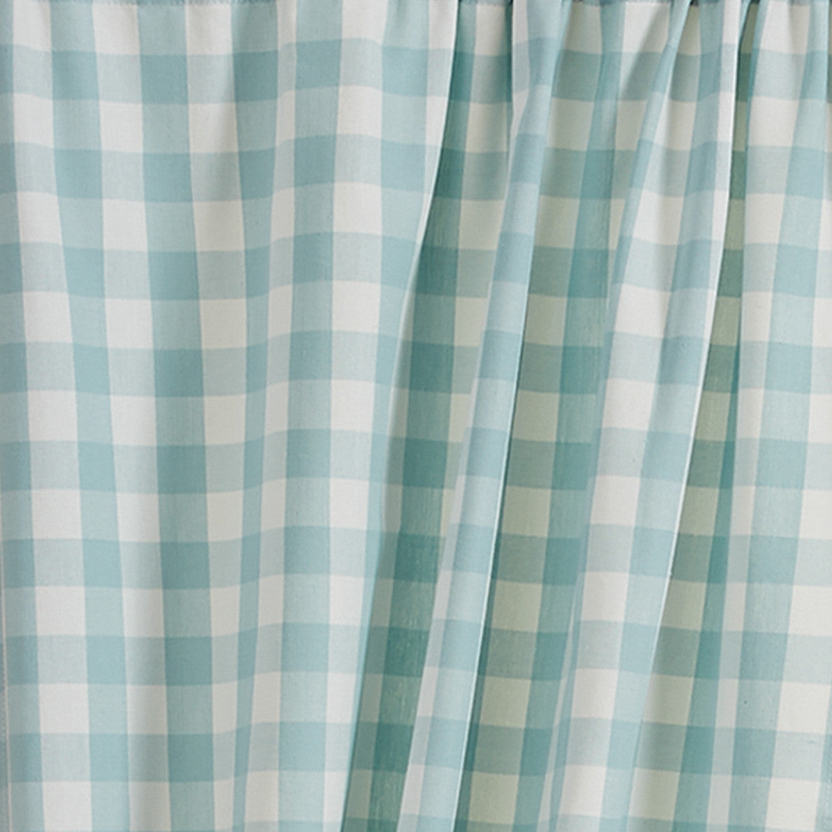 Gingham Check Valance 14" Aqua Set of 2 Park Designs - The Fox Decor