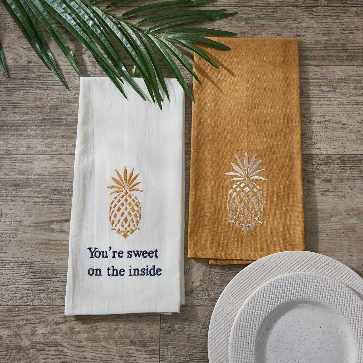 Pineapple Decorative Dishtowel Set of 6 Park Designs - The Fox Decor