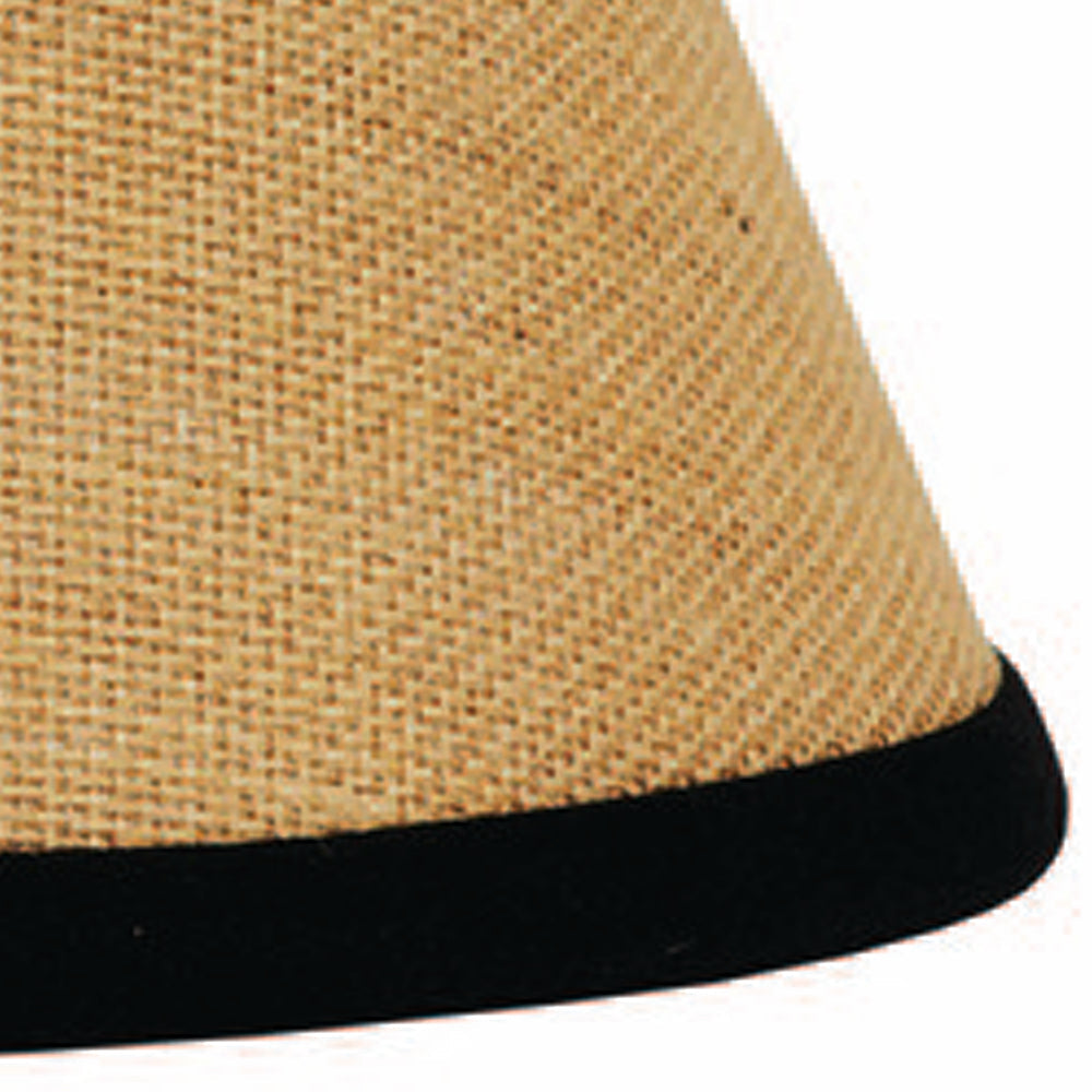 Black Wheat Burlap Stripe 14" Lampshade - Interiors by Elizabeth