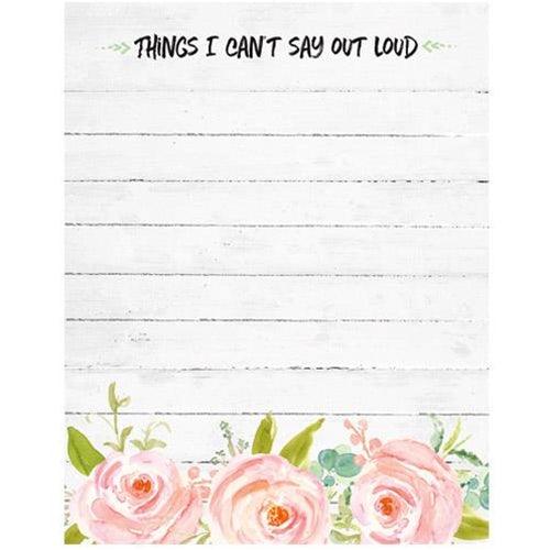 Can't Say Out Loud Notepad - The Fox Decor