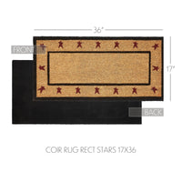 Connell Coir Rug Rect Stars 17x36 - The Fox Decor