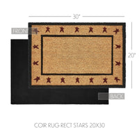 Connell Coir Rug Rect Stars 20x30 - The Fox Decor