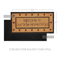 Connell Coir Welcome Rug Rect Stars 17x36 - The Fox Decor