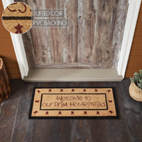 Connell Coir Welcome Rug Rect Stars 17x36 - The Fox Decor
