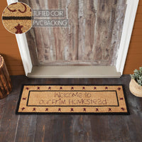 Connell Coir Welcome Rug Rect Stars 17x48 - The Fox Decor