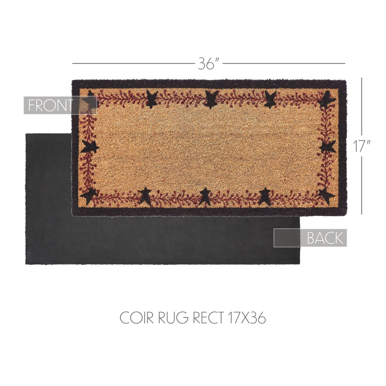 Pip Vinestar Coir Rug Rect 17x36 - The Fox Decor