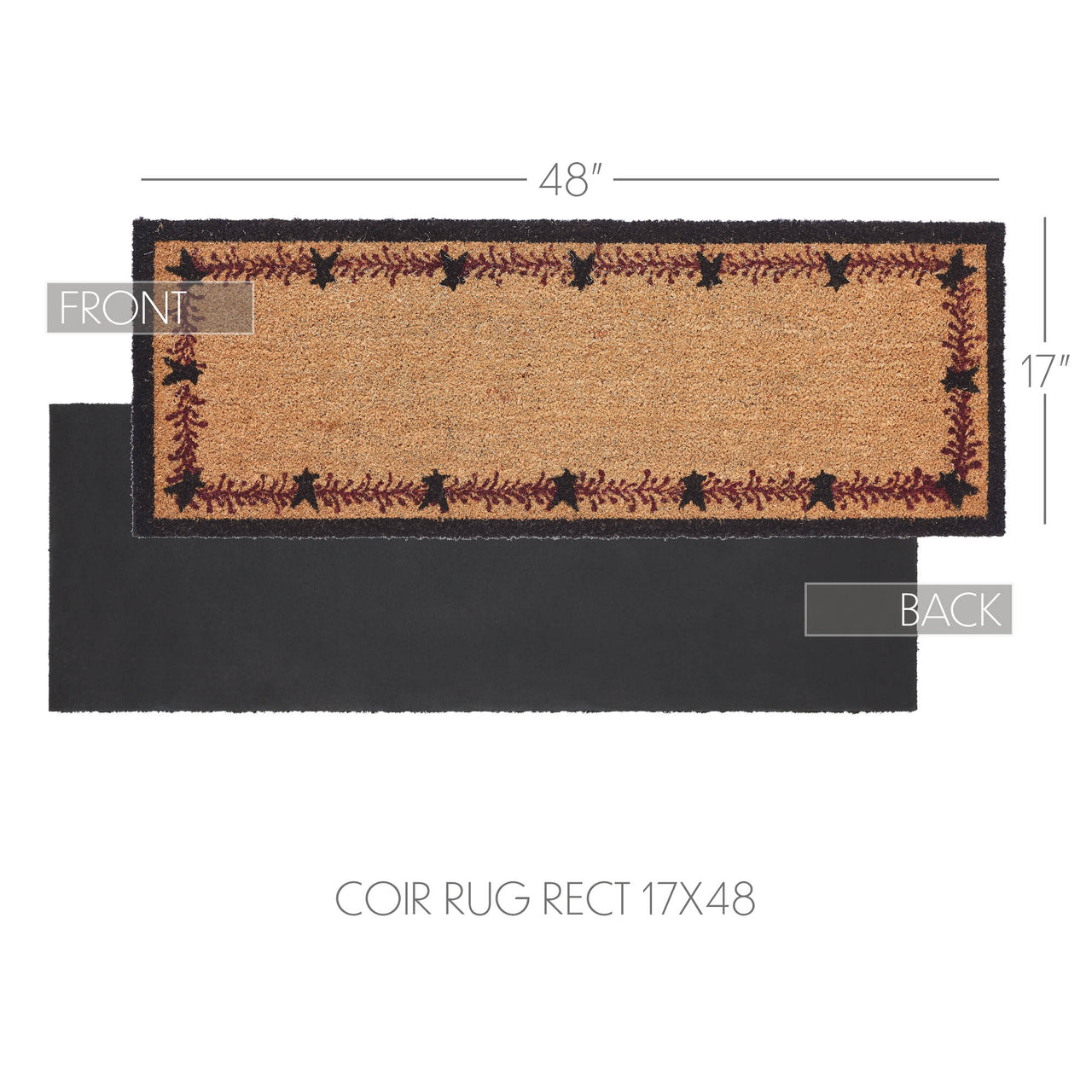 Pip Vinestar Coir Rug Rect 17"x48" VHC Brands - The Fox Decor