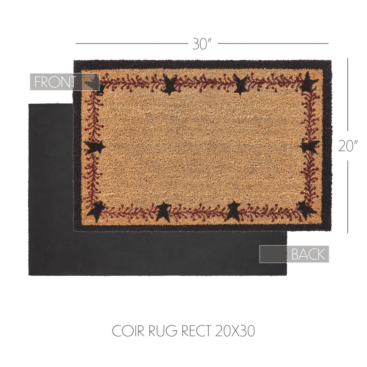 Pip Vinestar Coir Rug Rect 20x30 - The Fox Decor