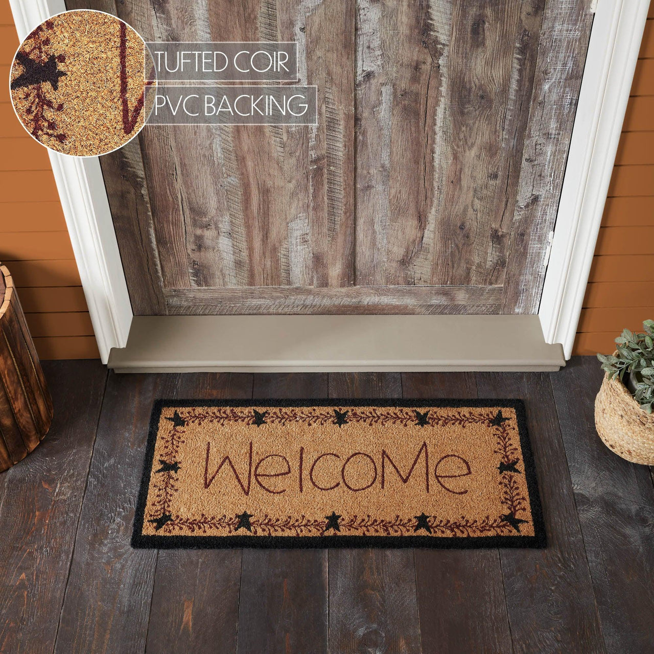 Pip Vinestar Coir Welcome Rug Rect 17x36 - The Fox Decor