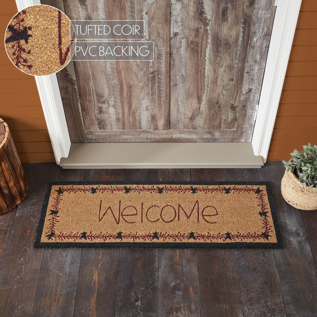 Pip Vinestar Coir Welcome Rug Rect 17x48" VHC Brands - The Fox Decor