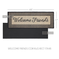 Finders Keepers Welcome Friends Coir Rug Rect 17x48 - The Fox Decor