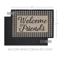 Finders Keepers Welcome Friends Coir Rug Rect 20x30 - The Fox Decor