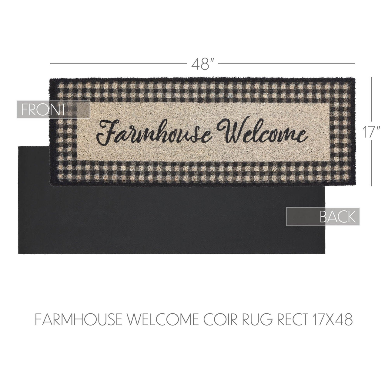 Finders Keepers Farmhouse Welcome Coir Rug Rect 17x48 - The Fox Decor