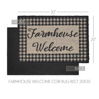 Finders Keepers Farmhouse Welcome Coir Rug Rect 20x30 - The Fox Decor