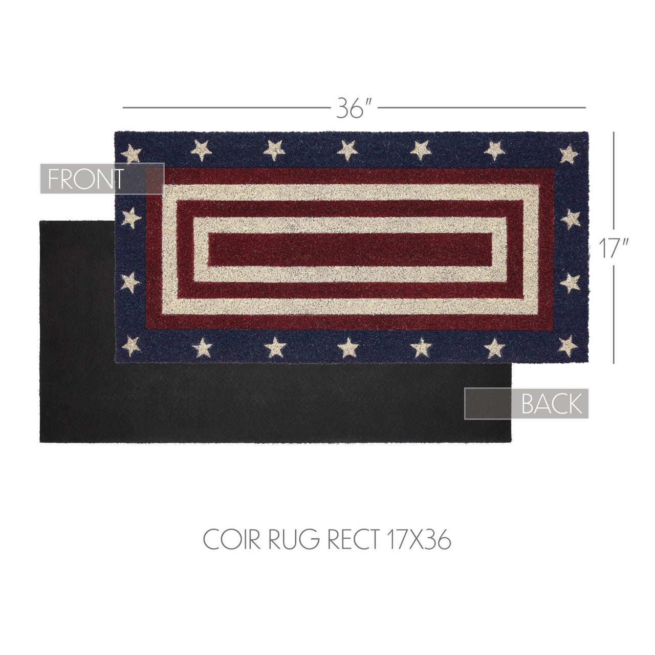 My Country Coir Rug Rect 17x36 - The Fox Decor