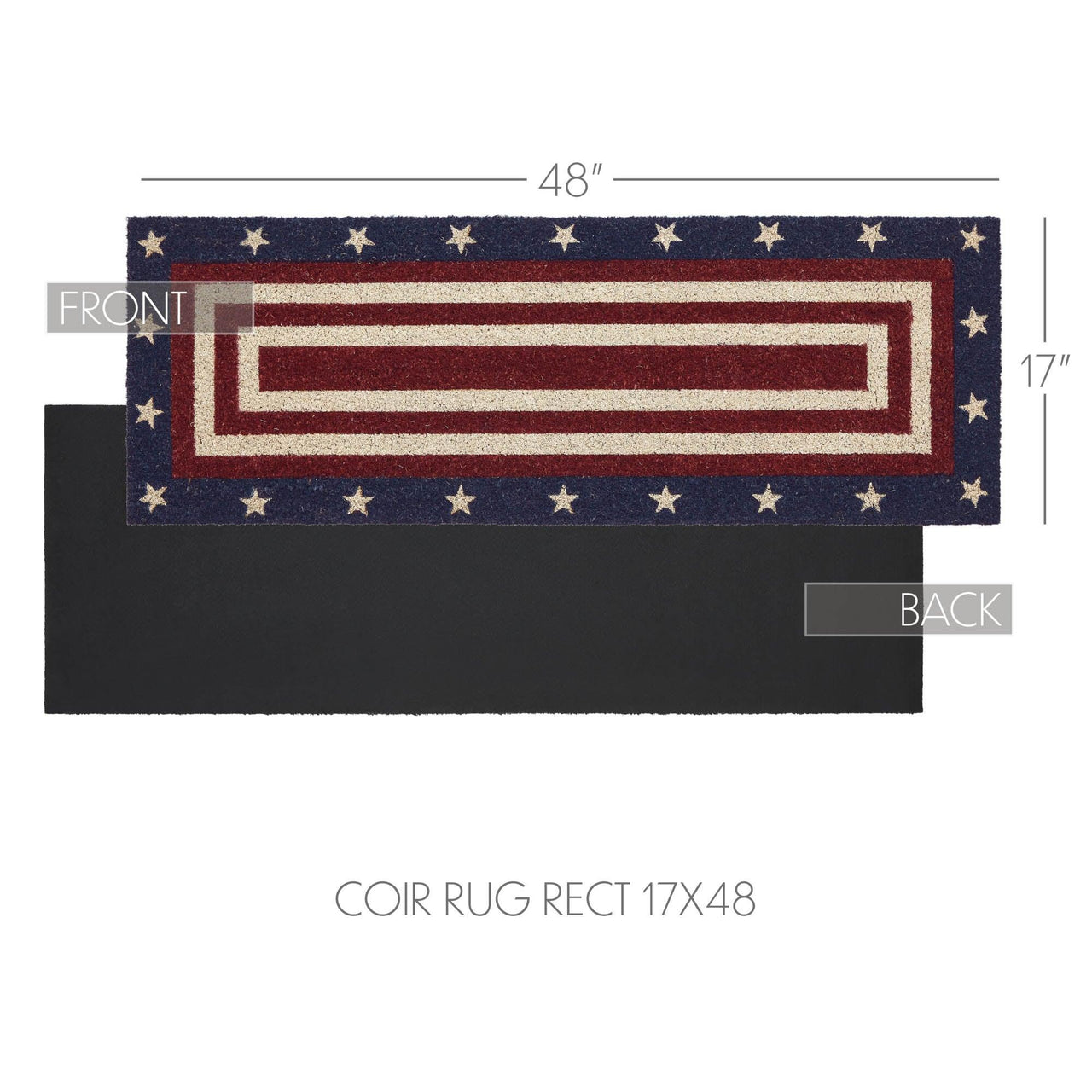 My Country Coir Rug Rect 17x48 - The Fox Decor