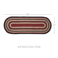 Thumbnail for Connell Jute Rug Oval w/ Pad 17x48