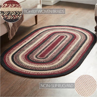 Connell Jute Rug Oval w/ Pad 36x60 - The Fox Decor