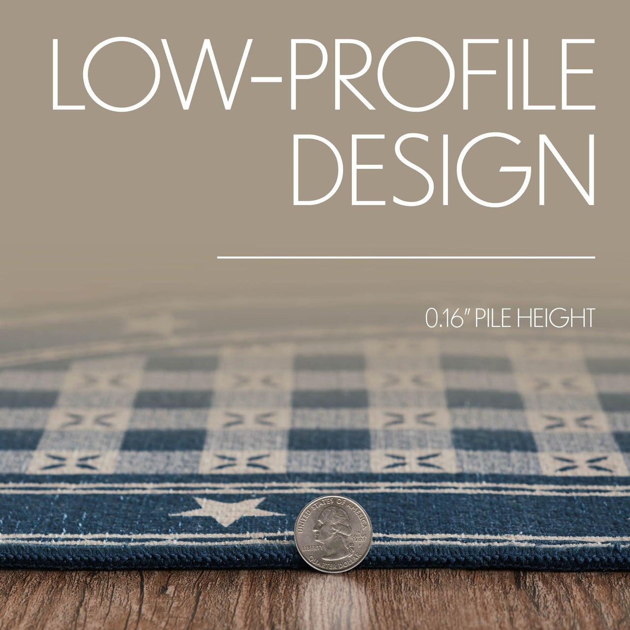 My Country Polyester Rug Half Circle 16.5x33 - The Fox Decor