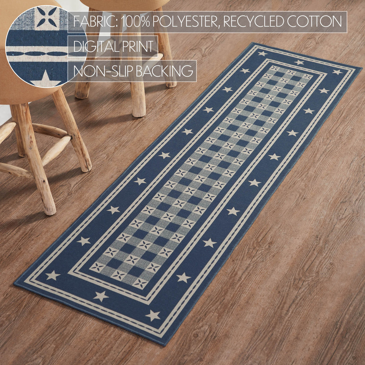 My Country Polyester Rug/Runner Rect 22"x78" VHC Brands - The Fox Decor