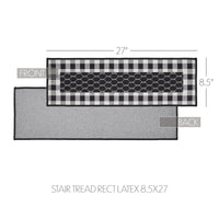 Down Home Polyester Stair Tread Rect Latex 8.5x27 - The Fox Decor