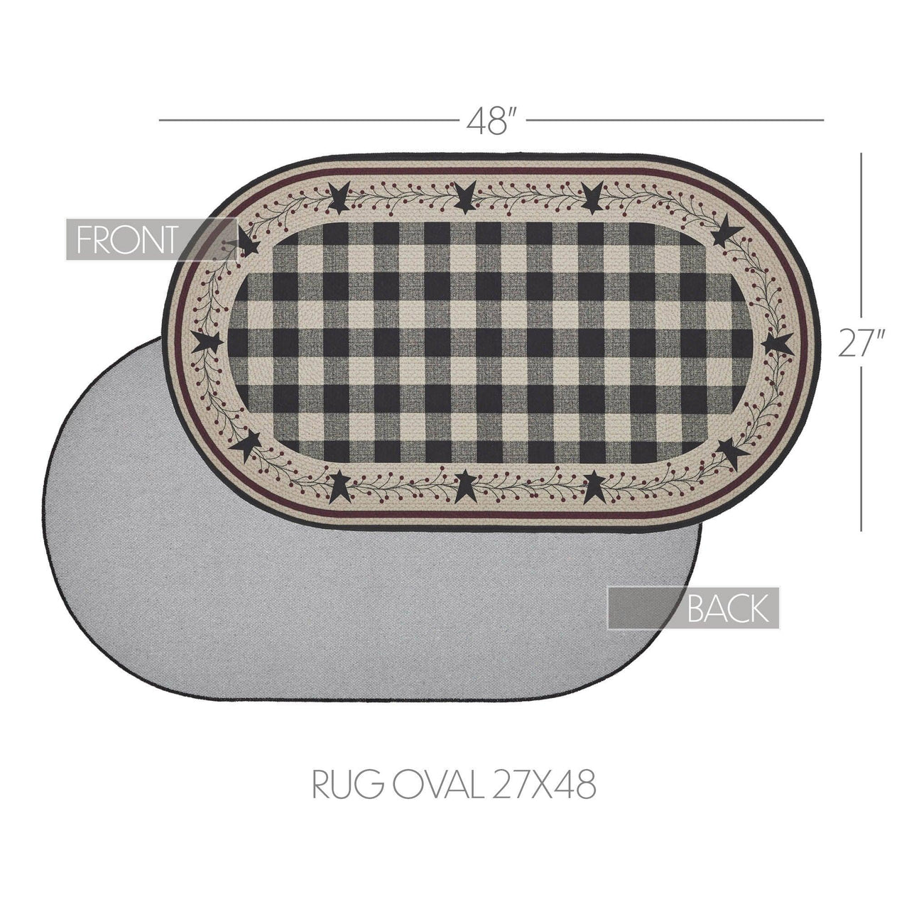 Pip Vinestar Polyester Rug Oval 27x48 - The Fox Decor