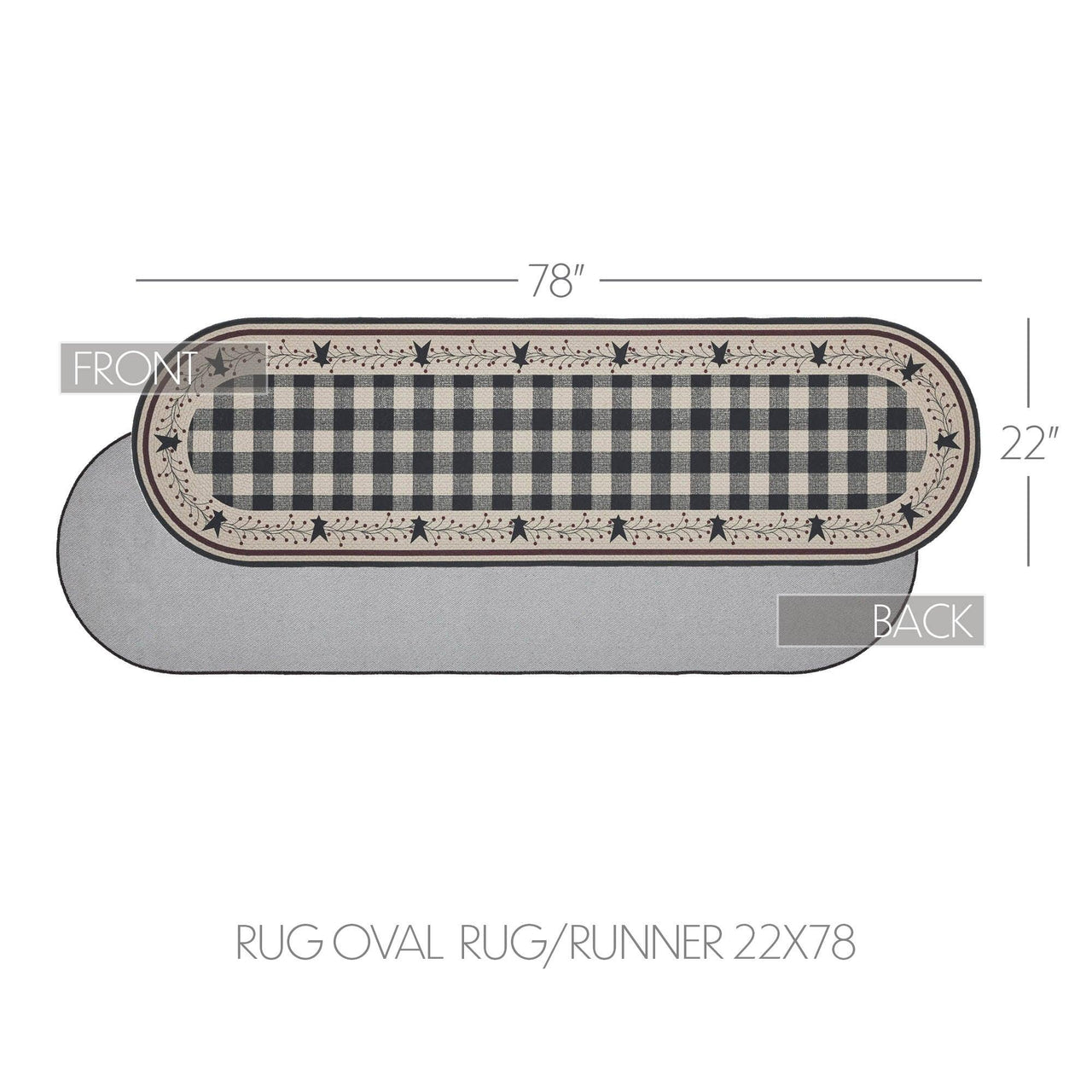 Pip Vinestar Polyester Rug/Runner Oval 22x78 - The Fox Decor