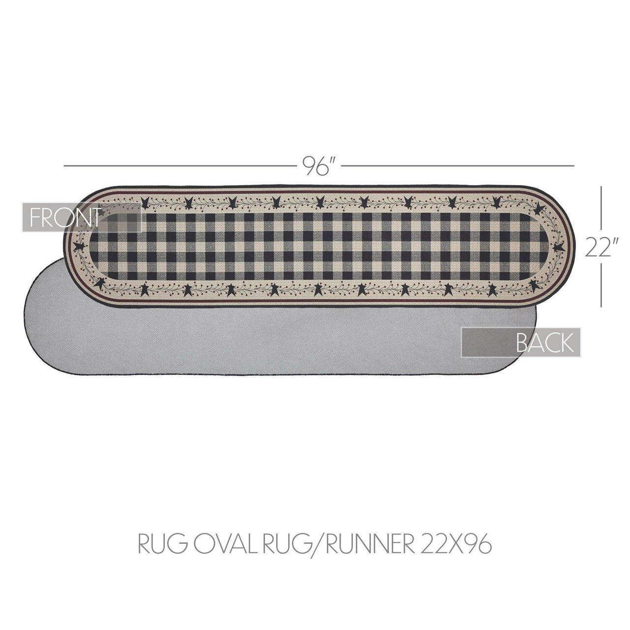 Pip Vinestar Polyester Rug/Runner Oval 22x96 - The Fox Decor