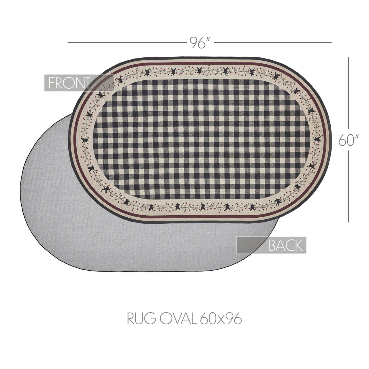 Pip Vinestar Polyester Rug Oval 60x96 - The Fox Decor