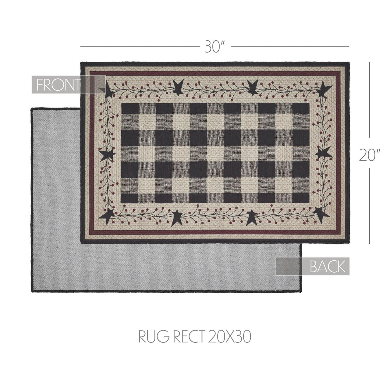 Pip Vinestar Polyester Rug Rect 20x30 - The Fox Decor