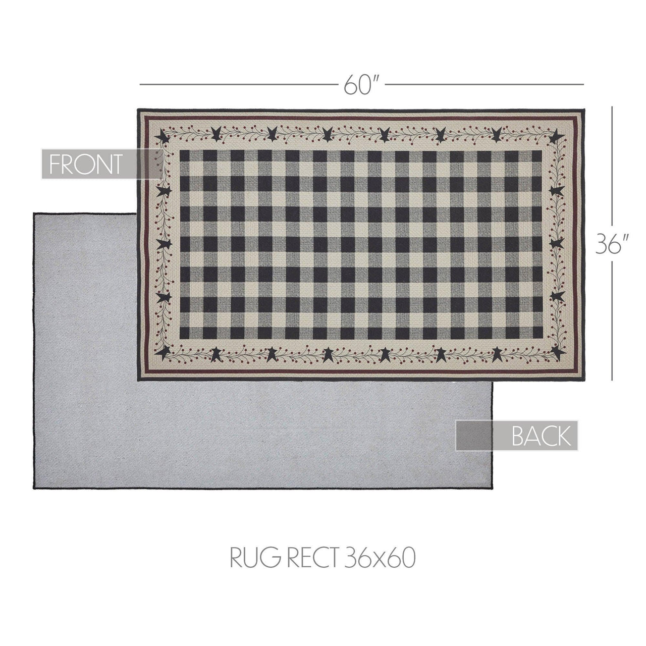 Pip Vinestar Polyester Rug Rect 36x60 - The Fox Decor