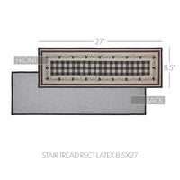 Pip Vinestar Polyester Stair Tread Rect Latex 8.5x27 - The Fox Decor