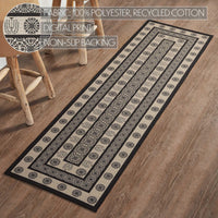 Custom House Black Tan Jacquard Polyester Rug/Runner Rect 22x78 - The Fox Decor