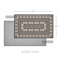 Custom House Black Tan Jacquard Polyester Rug Rect 36x60 - The Fox Decor