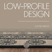 Custom House Black Tan Jacquard Polyester Rug Rect 36x60 - The Fox Decor