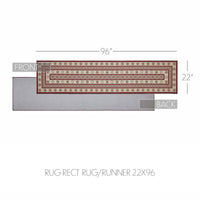 Custom House Burgundy Tan Jacquard Polyester Rug/Runner Rect 22x96