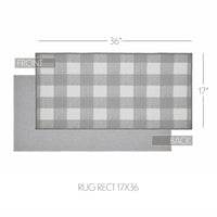 Annie Buffalo Check Grey Polyester Rug Rect 17x36 - The Fox Decor