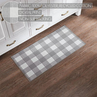 Annie Buffalo Check Grey Polyester Rug Rect 17x36 - The Fox Decor